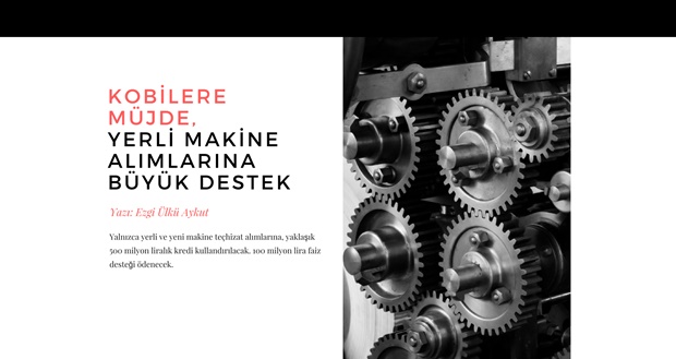 KOBİLERE MÜJDE, YERLİ MAKİNE ALIMLARINA BÜYÜK DESTEK